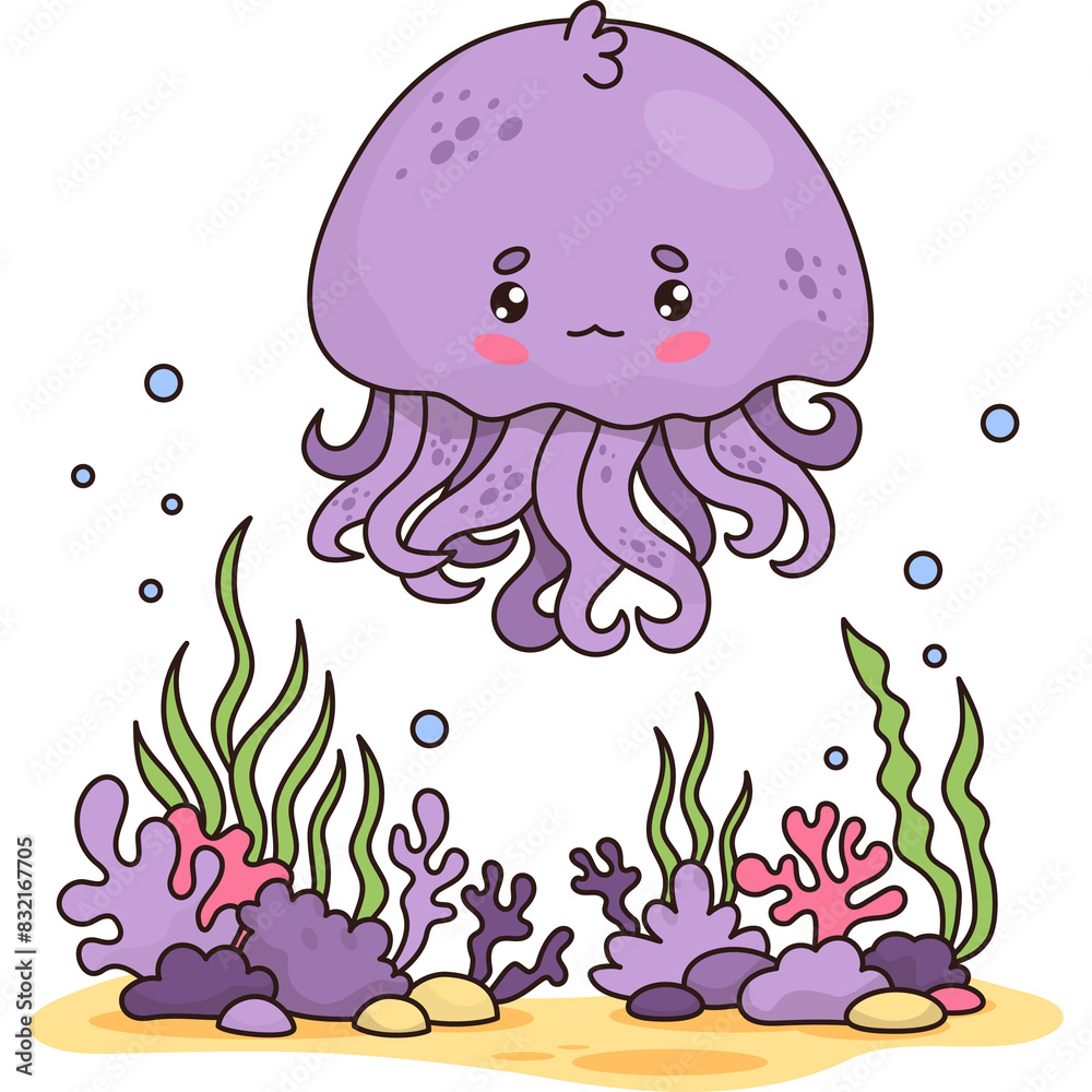 Cute jellyfish animal Cute jellyfish animal
