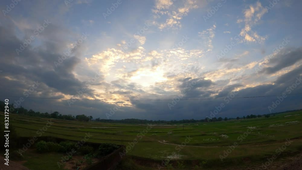 A timelapse of sky and clouds during the sunset A timelapse of sky and clouds during the sunset
