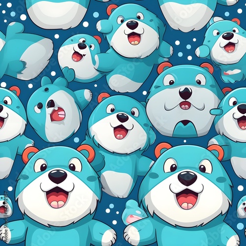  Bear-y Sweet Dreamscape   these endearing bears drift off into dreamland  filling the pattern with a sense of tranquility and serenity.