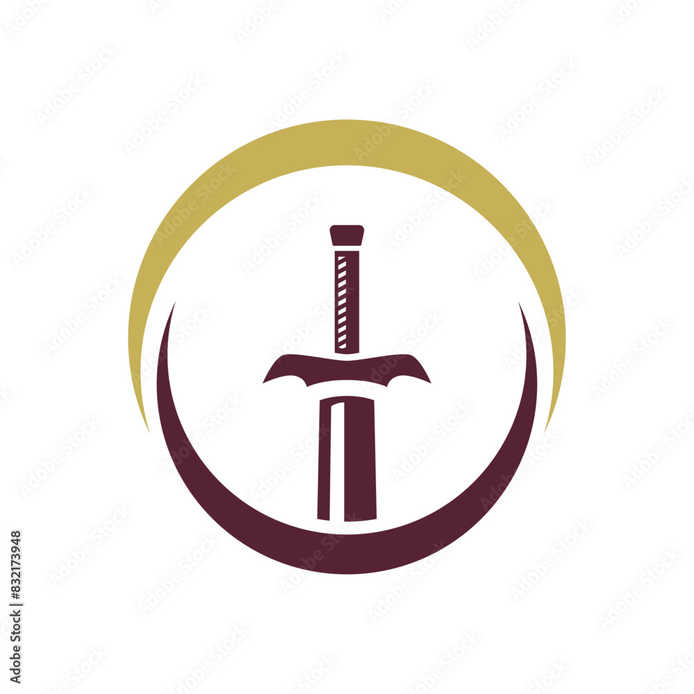 Sword logo icon vector illustration design isolated on white background Sword logo icon vector illustration design isolated on white background