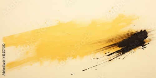 Ink brush stroke in on paper background paint art brushwork texture abstract canvas watercolor acrylic style
