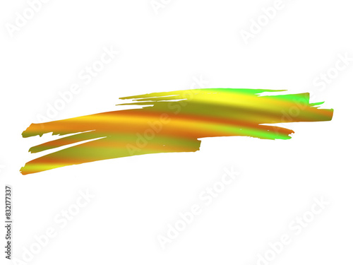 Vector Brush Stroke. Abstract Fluid Splash. Isolated Splash on White Backdrop. Fortuna Gold and Yellow Gradient Paintbrush. Watercolor Textured Background.  Sale Banner Brushstroke.