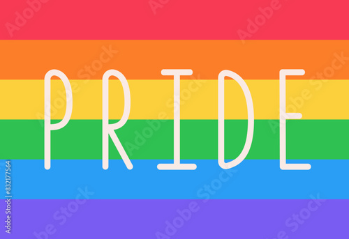 Rainbow pride flag of LGBT organization. Vector illustration.