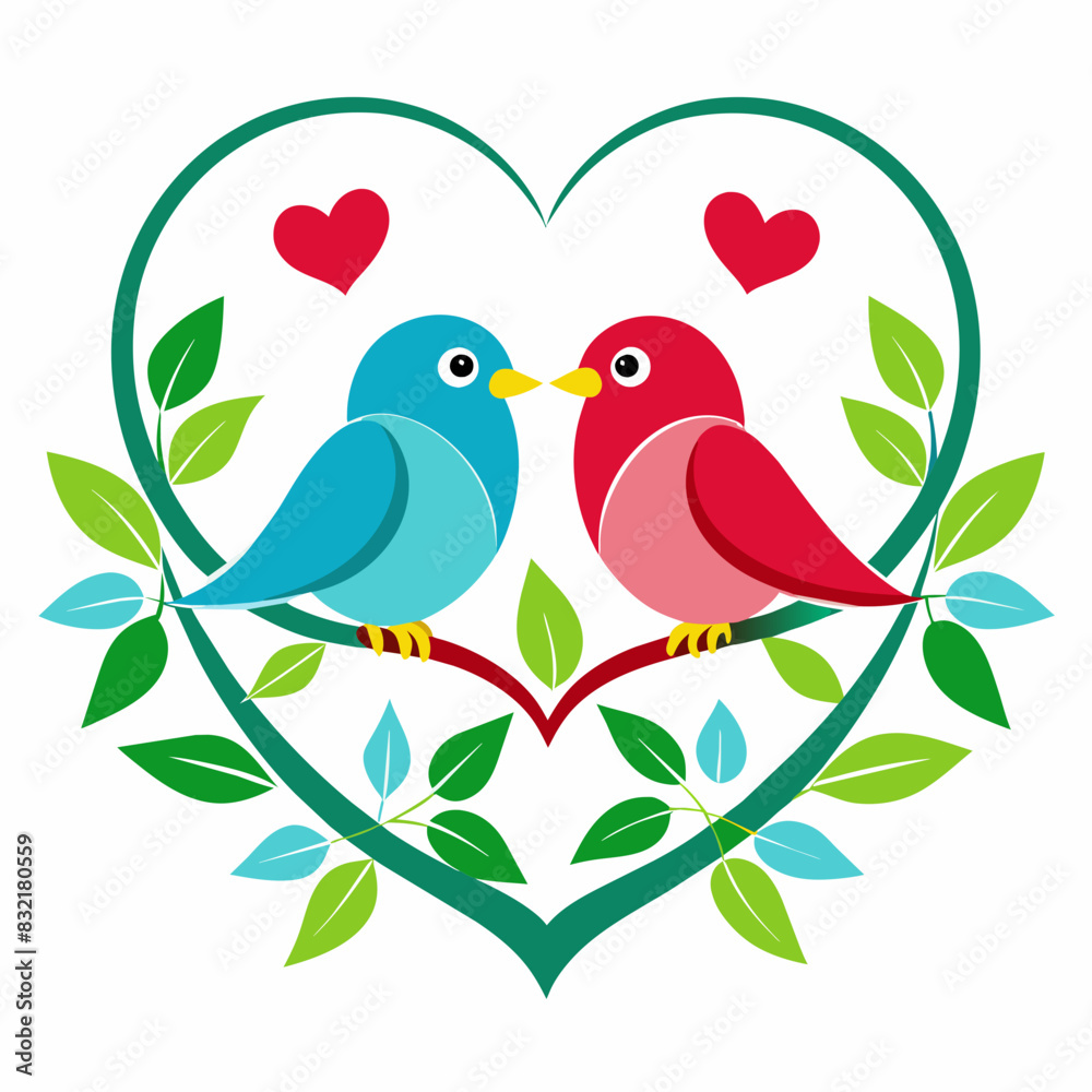 Two Bird Making Love on a Branch vector illustration Two Bird Making Love on a Branch vector illustration