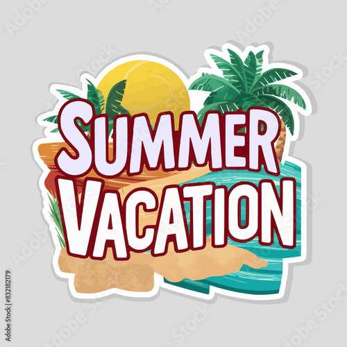 Summer vacation, hello summer, sale poster, Summer holidays t-shirt design, illustration design.