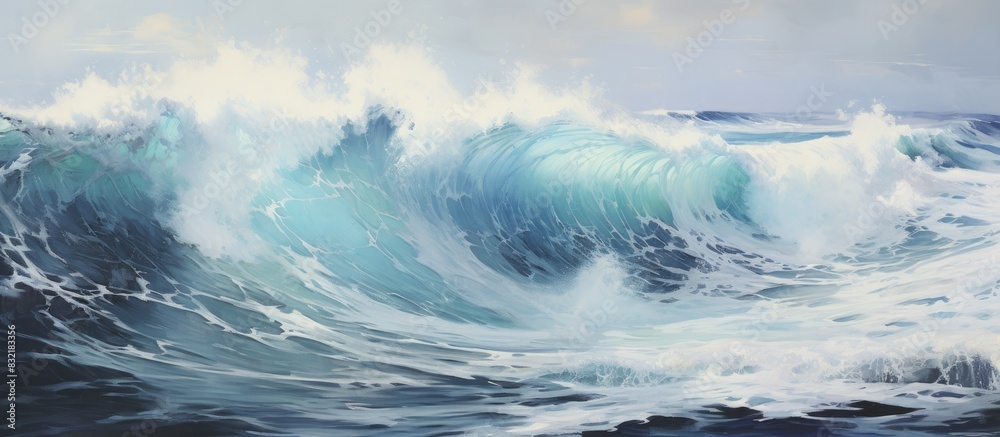 The sea the surf The edge of the waves. Creative banner. Copyspace image
