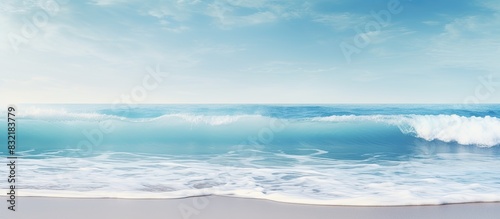 Waves on the seashore as an abstract background. Creative banner. Copyspace image