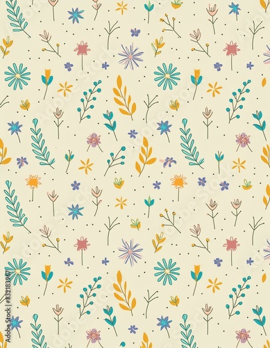 seamless pattern with flowers floral background wallpaper