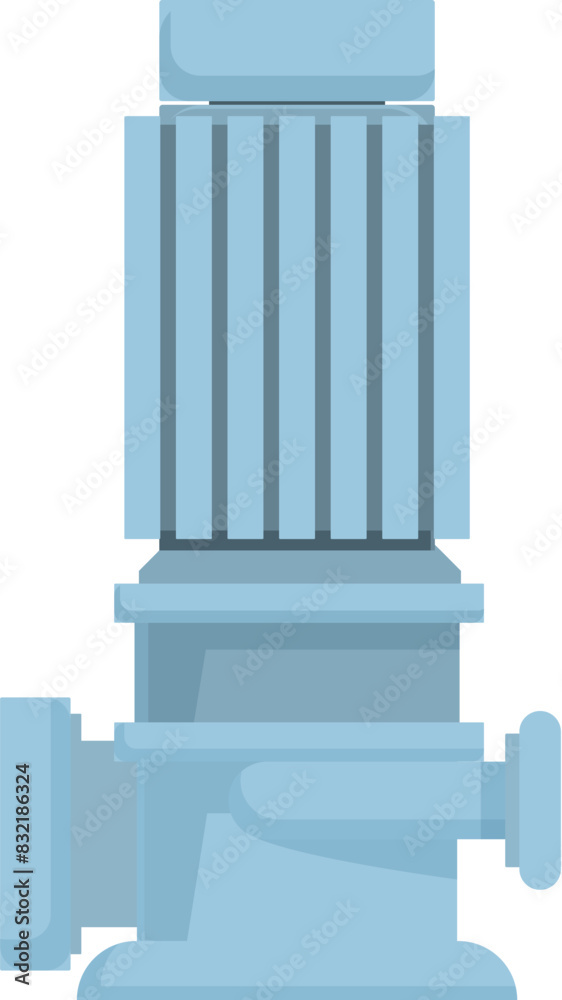 Vector illustration of a stylized blue camera lens, perfect for design elements and icons