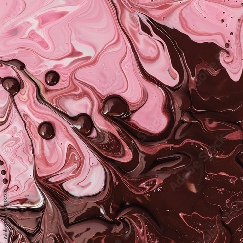 Pale pink and brown fluid textures perfect for bakery marketing. photo