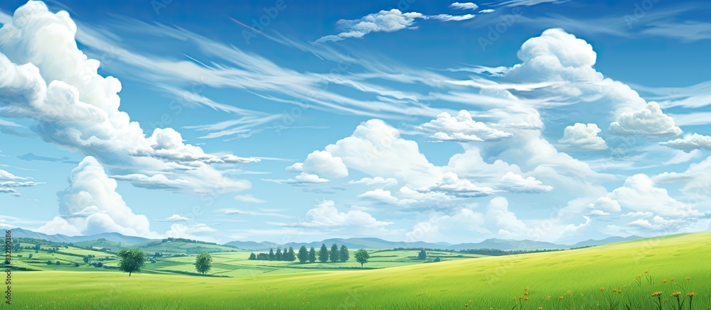 Beautiful Areal View of Rural Landscape. Creative banner. Copyspace image Beautiful Areal View of Rural Landscape. Creative banner. Copyspace image