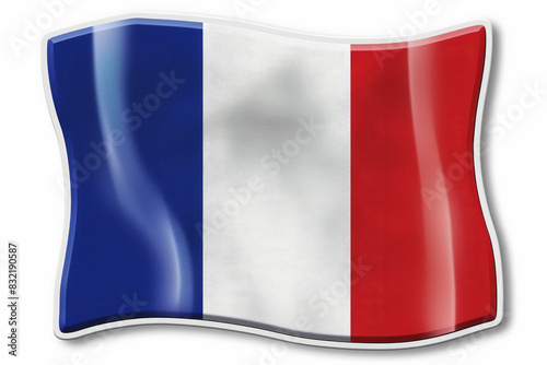 Free Download France flag in the shape of France as a sticker - GFXLoad