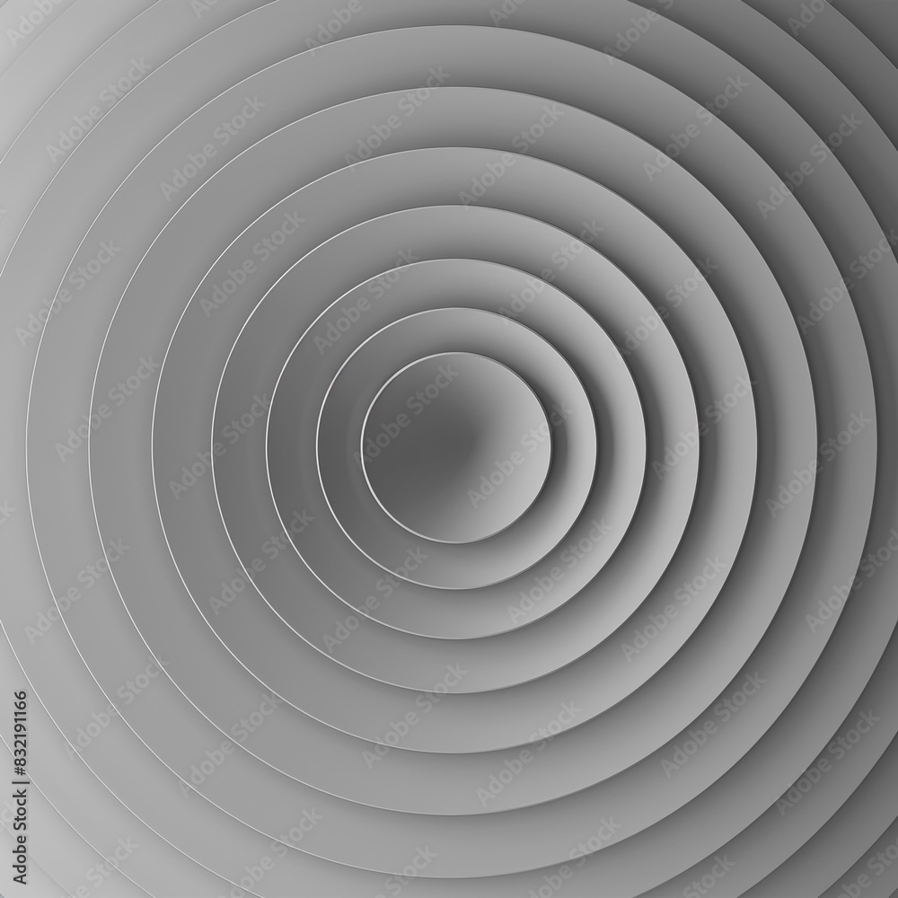 Obraz premium Gentle gray circles ideal for clean digital visuals.