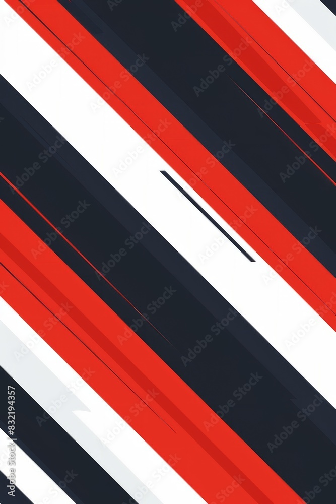 Dynamic Diagonal Stripe Soccer Jersey Design for Sublimation with Modern Navy, White, and Red Colors