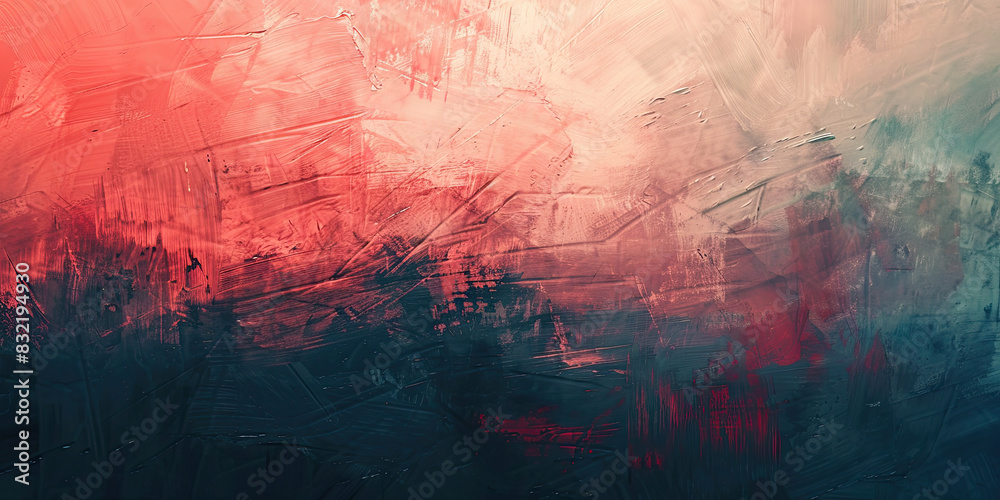 Oil paint strokes on wide canvas textured background decorating art painting illustration, generated ai	

