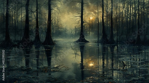 Gothic Swamp Tarot The Emperors Foreboding Reflection