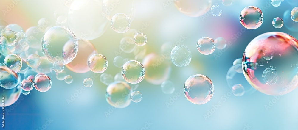 Bubbles background. Creative banner. Copyspace image