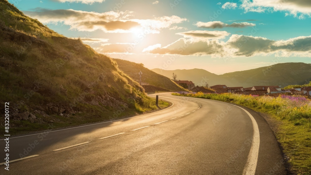 Road Trip Through Rolling Hills