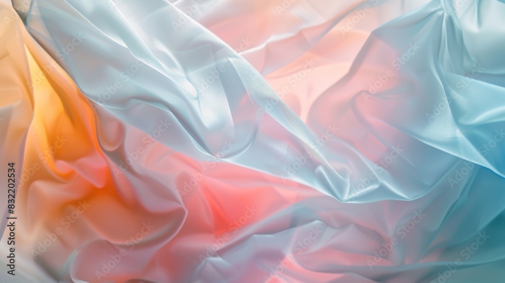 Obraz premium Soft Colorful Fabric Background, Generative AI