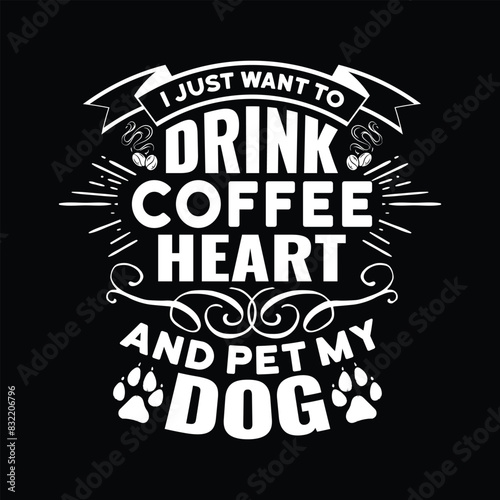 Dog typographic t shirt design vector graphic - Dog Lover quotes design.
