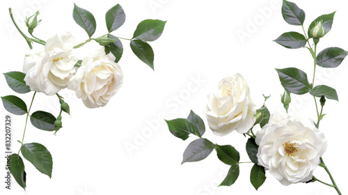 White flowers rose plant