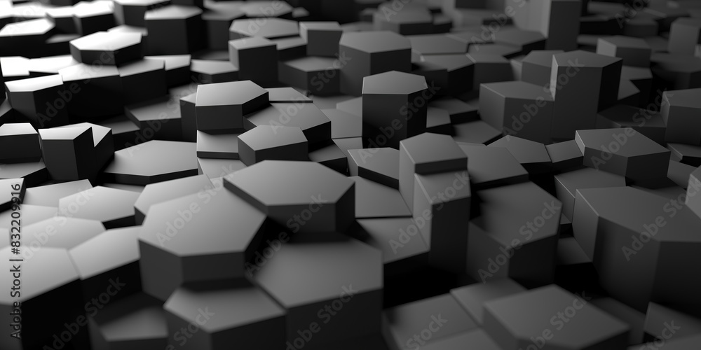 Abstract Black Geometric Shapes Background Texture. Modern and Minimalistic Concept Design