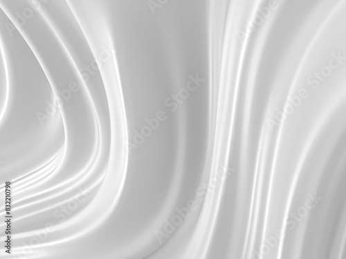 Folded textile white cloth. Abstract white background with smooth lines