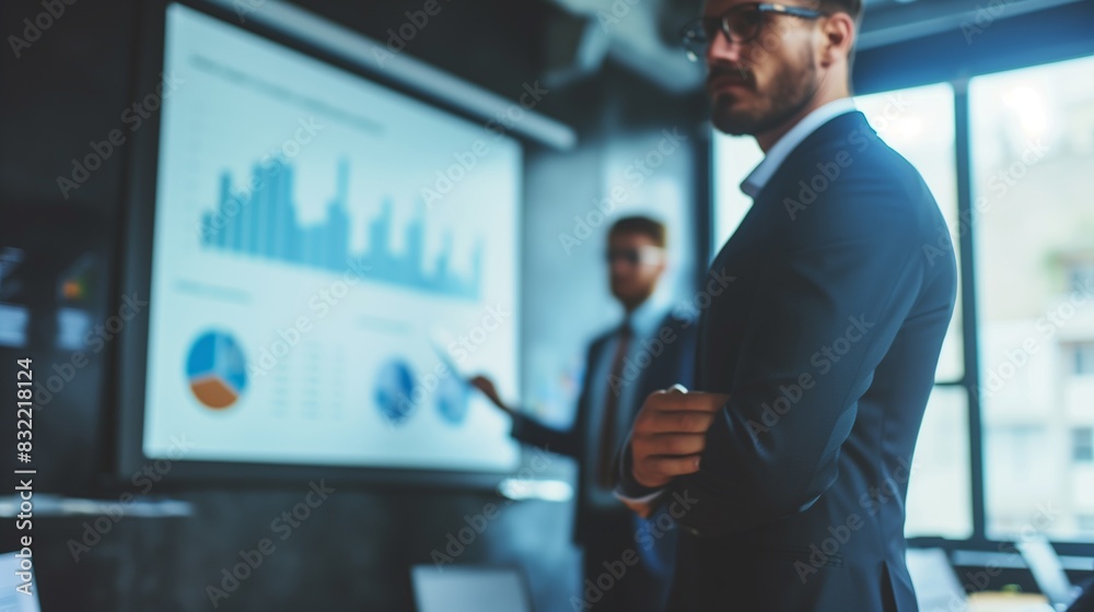 Fototapeta premium Expert Analyzing Financial Market Data.