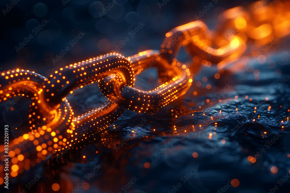 Modern Blockchain Technology Banner - Minimalist White & Light Grey Design