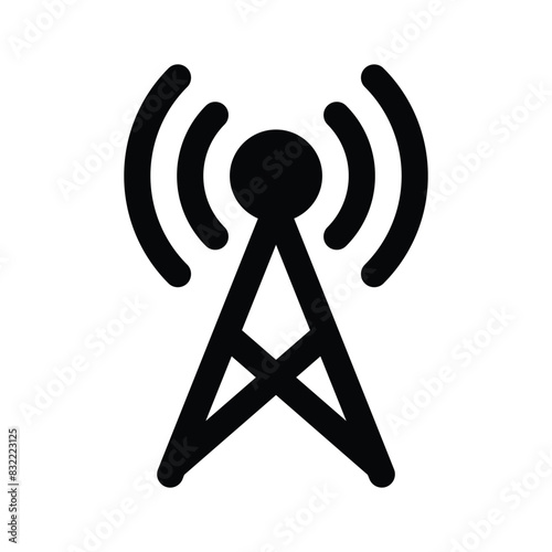 A broadband network antenna icon design, premium vector