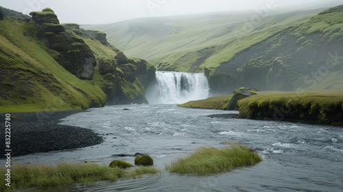 Mesmerizing Skogafoss Waterfall in Iceland - Nature's Majestic Torrent of Beauty photo