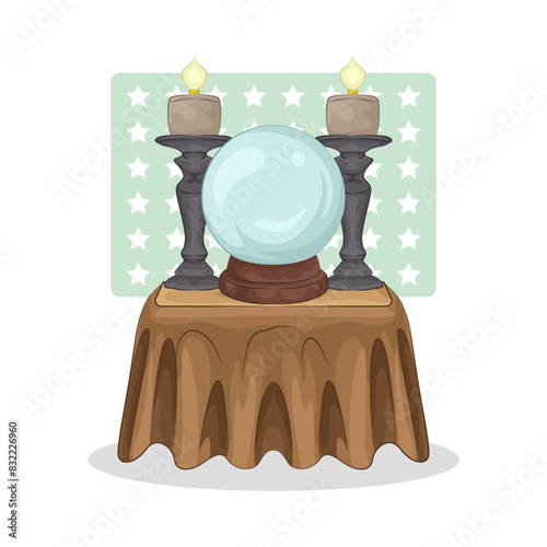 Illustration of crystal ball 