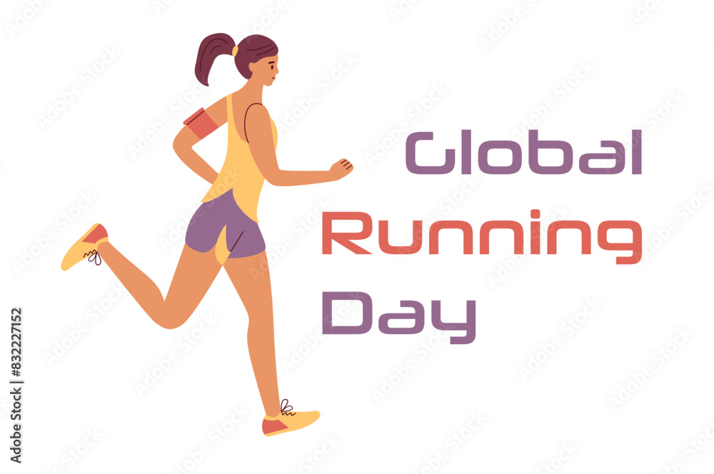 Vector design for World Running Day 2 June. A holiday designed to attract people to jogging - as one of the simplest and most accessible sports that contribute to maintaining a healthy lifestyle. Vector design for World Running Day 2 June. A holiday designed to attract people to jogging - as one of the simplest and most accessible sports that contribute to maintaining a healthy lifestyle.