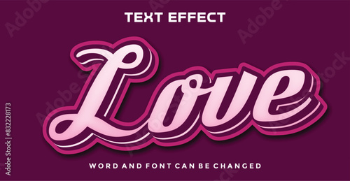 Love editable text effect