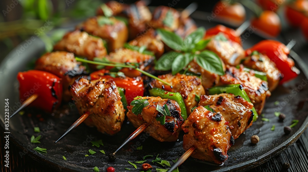 Grilled Chicken Skewers with Vegetables Grilled Chicken Skewers with Vegetables