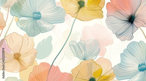 Whimsical Pastel Floral Pattern for Spring Design Inspirations