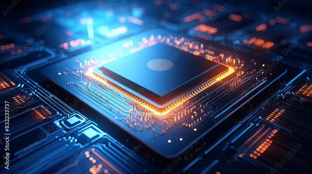 Quantum computing technology: close-up of optical cpu processing light signals with glowing qubits and laser rays transmitting digital data in a processor, abstract tech background
Quantum computing technology: close-up of optical cpu processing light signals with glowing qubits and laser rays transmitting digital data in a processor, abstract tech background