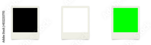 Picture photo square mockup isolated detailed realistick illustration
