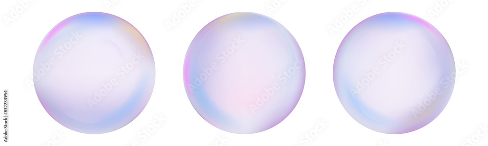 Soap air bubbles flow on transparent background Soap air bubbles flow on transparent background