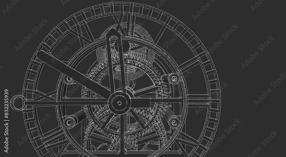 clock graphic symbol 3d illustration clock graphic symbol 3d illustration