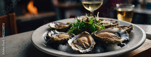 Treat yourself to oysters and white wine in a bustling seafood restaurant.