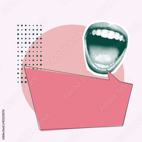 Speech Bubble Concept Art Collage