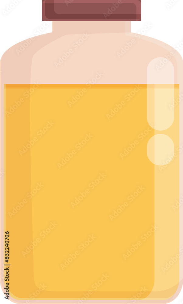 Cartoon honey jar illustration with sweet. Sticky. Viscous. And organic honey product in a transparent glass container. Featuring a yellow bee graphic. Vector art Cartoon honey jar illustration with sweet. Sticky. Viscous. And organic honey product in a transparent glass container. Featuring a yellow bee graphic. Vector art