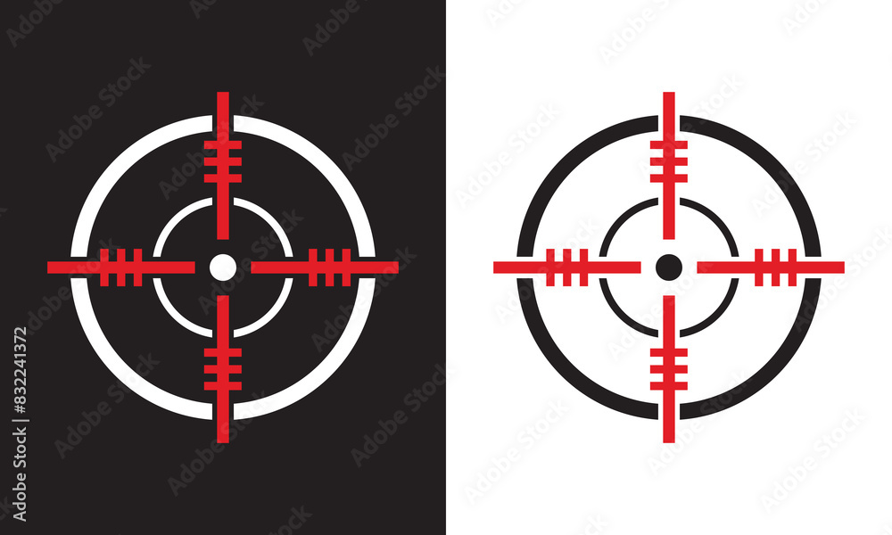 Crosshair icon. isolated on white and black background. Vector illustration . EPS 10 Crosshair icon. isolated on white and black background. Vector illustration . EPS 10