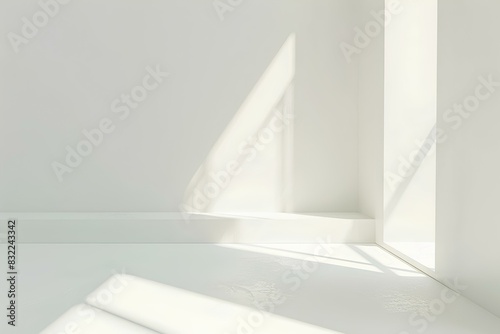 white wall and window interier photo