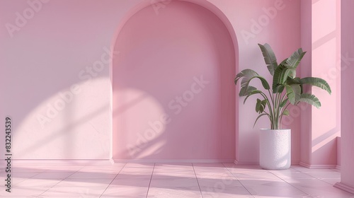 a background with pink walls Interior