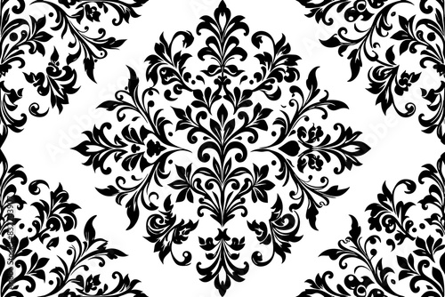 Black and white floral pattern