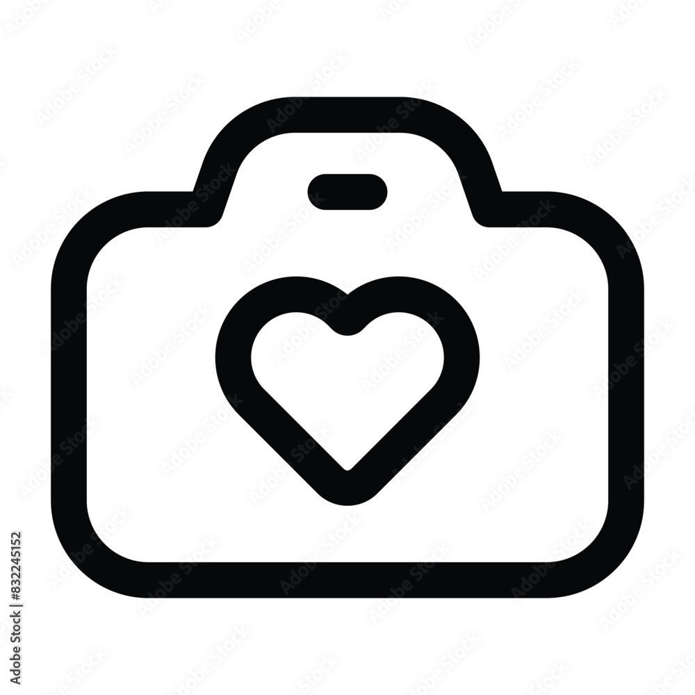 Simple Camera Love icon. The icon can be used for websites, print templates, presentation templates, illustrations, etc Simple Camera Love icon. The icon can be used for websites, print templates, presentation templates, illustrations, etc