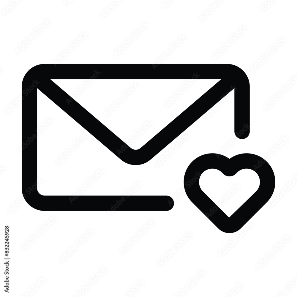 Simple Love Letter icon. The icon can be used for websites, print templates, presentation templates, illustrations, etc Simple Love Letter icon. The icon can be used for websites, print templates, presentation templates, illustrations, etc