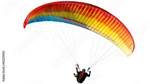 The sportsman flying on a paraglider